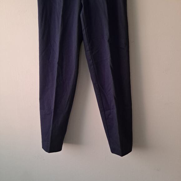 Talbots Wrinkle Resistant Cotton Pants Pull On Tapered Ankle Black Women Sz 10L - Picture 7 of 9